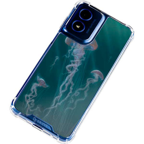 Blue Jellyfish by Vincent Hie Moto G 5G (2024) Clear Case